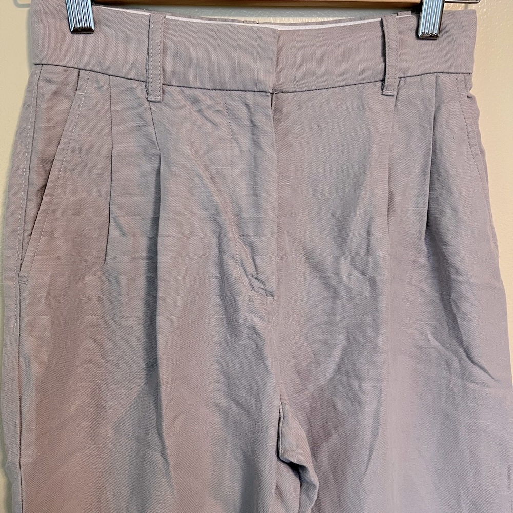 Aritzia linen blend dress pants
